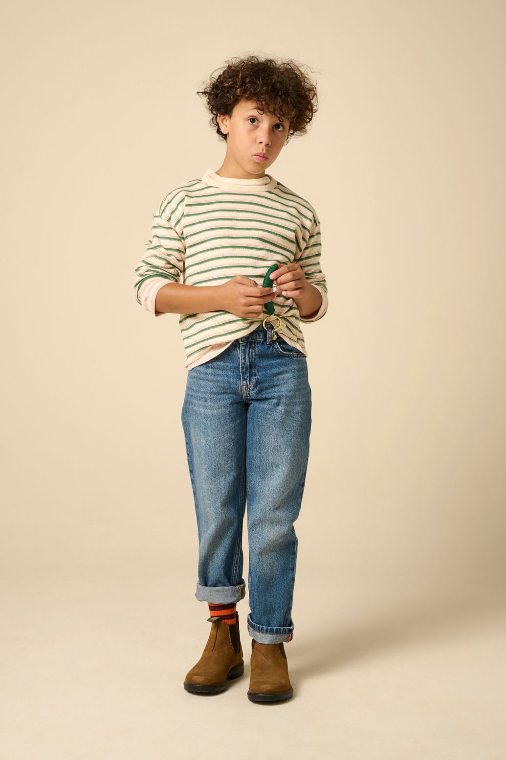 Wit gestreept longsleeve T-shirt