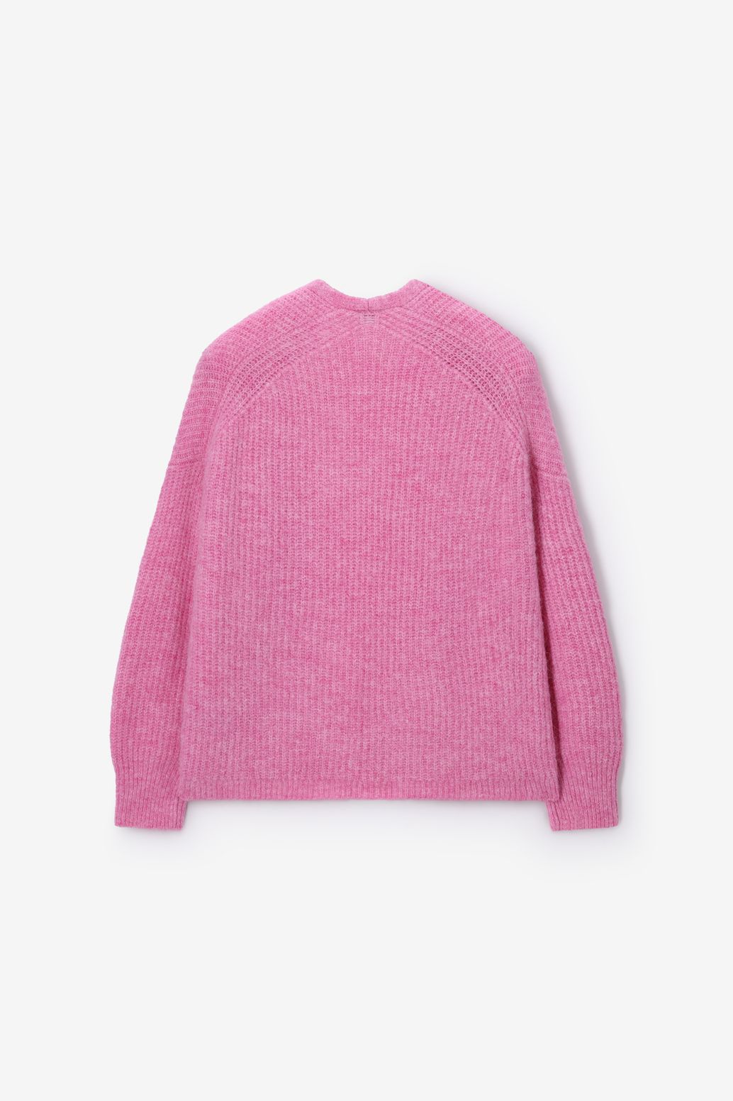 Lichtroze wollen vest