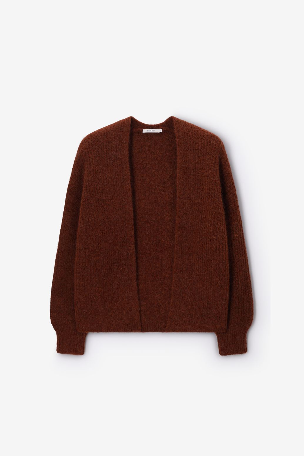 Bruine wollen vest