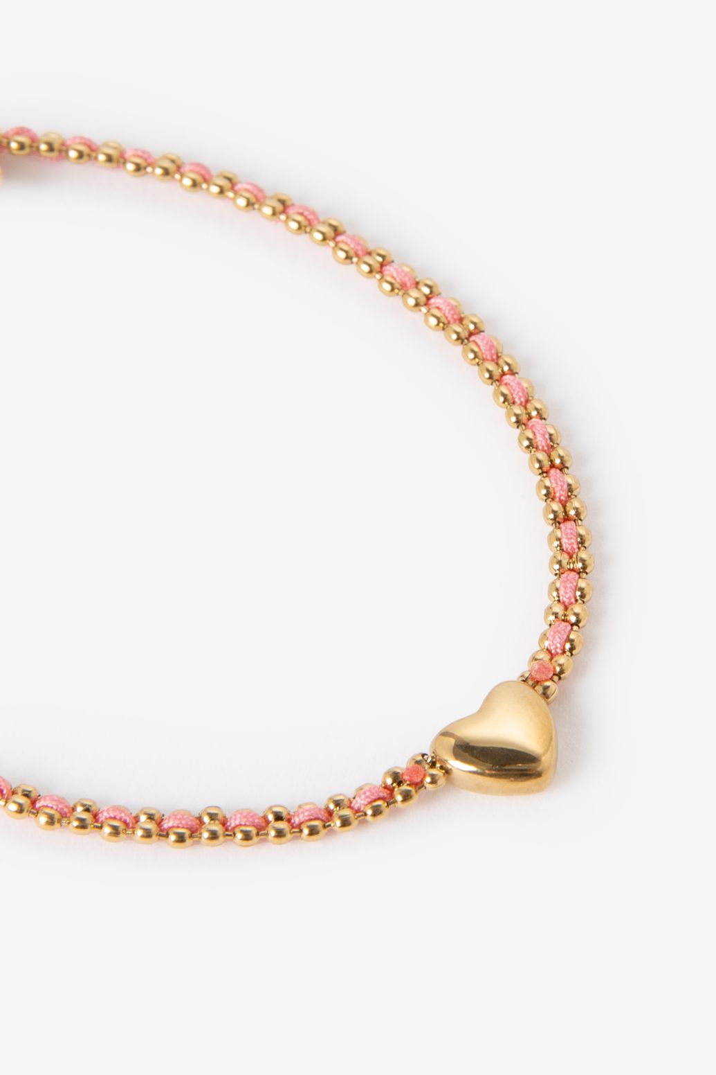 Gold plated armband met hartje