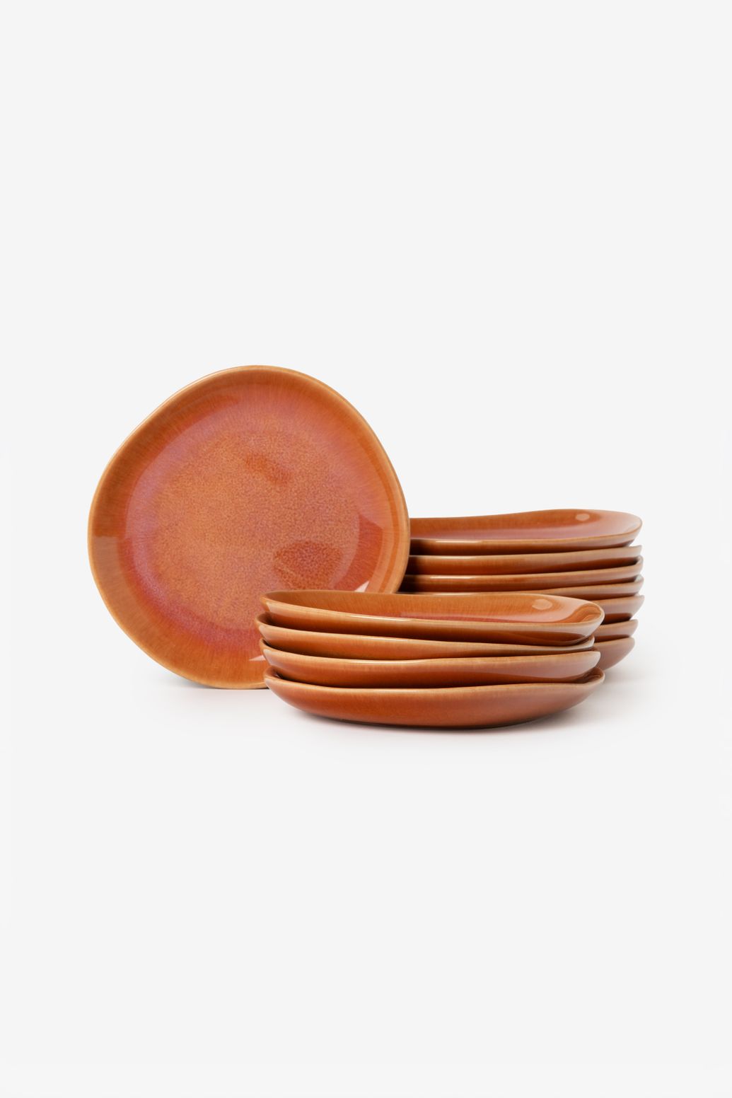 Oranje glaze dessertbord
