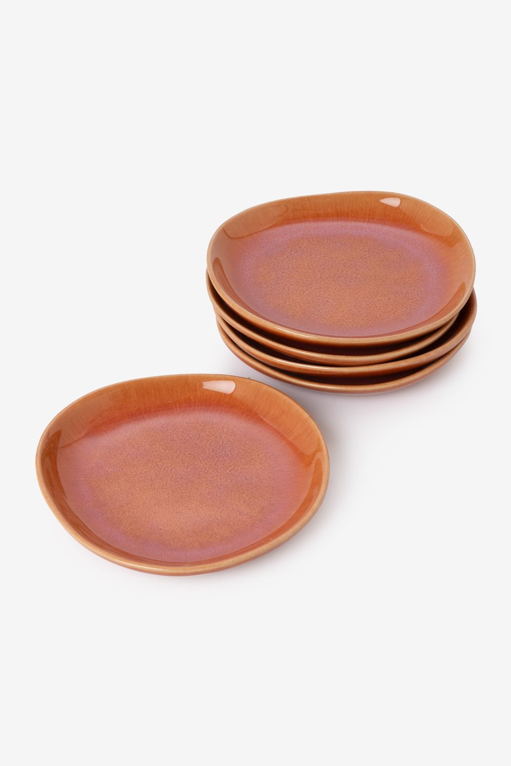 Oranje glaze dessertbord