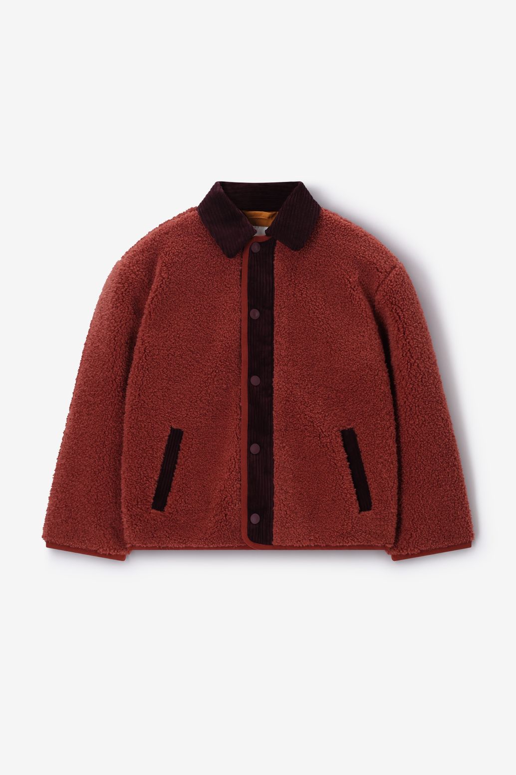 Donkerrode teddy bomberjack
