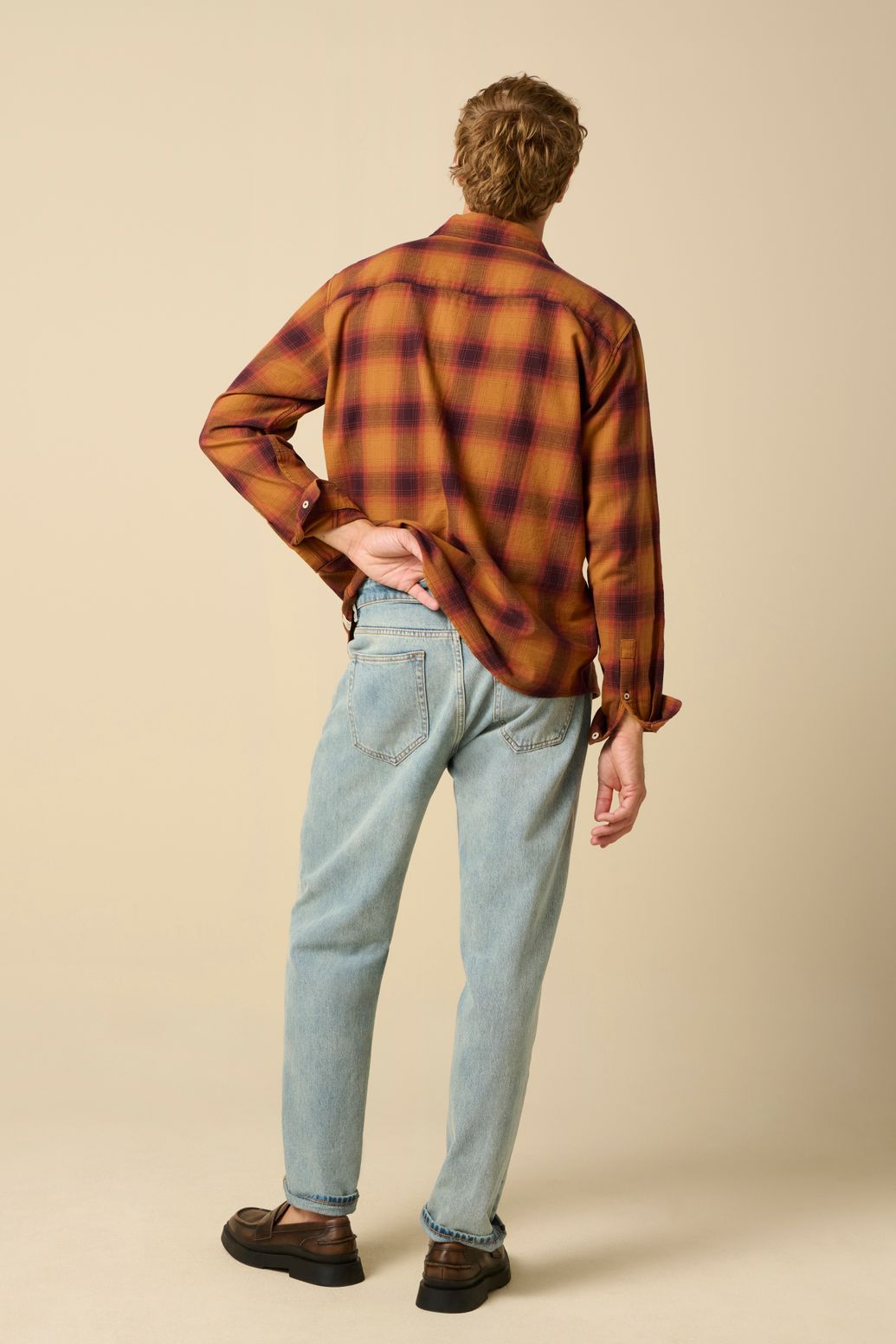 Chemise à carreaux - marron
