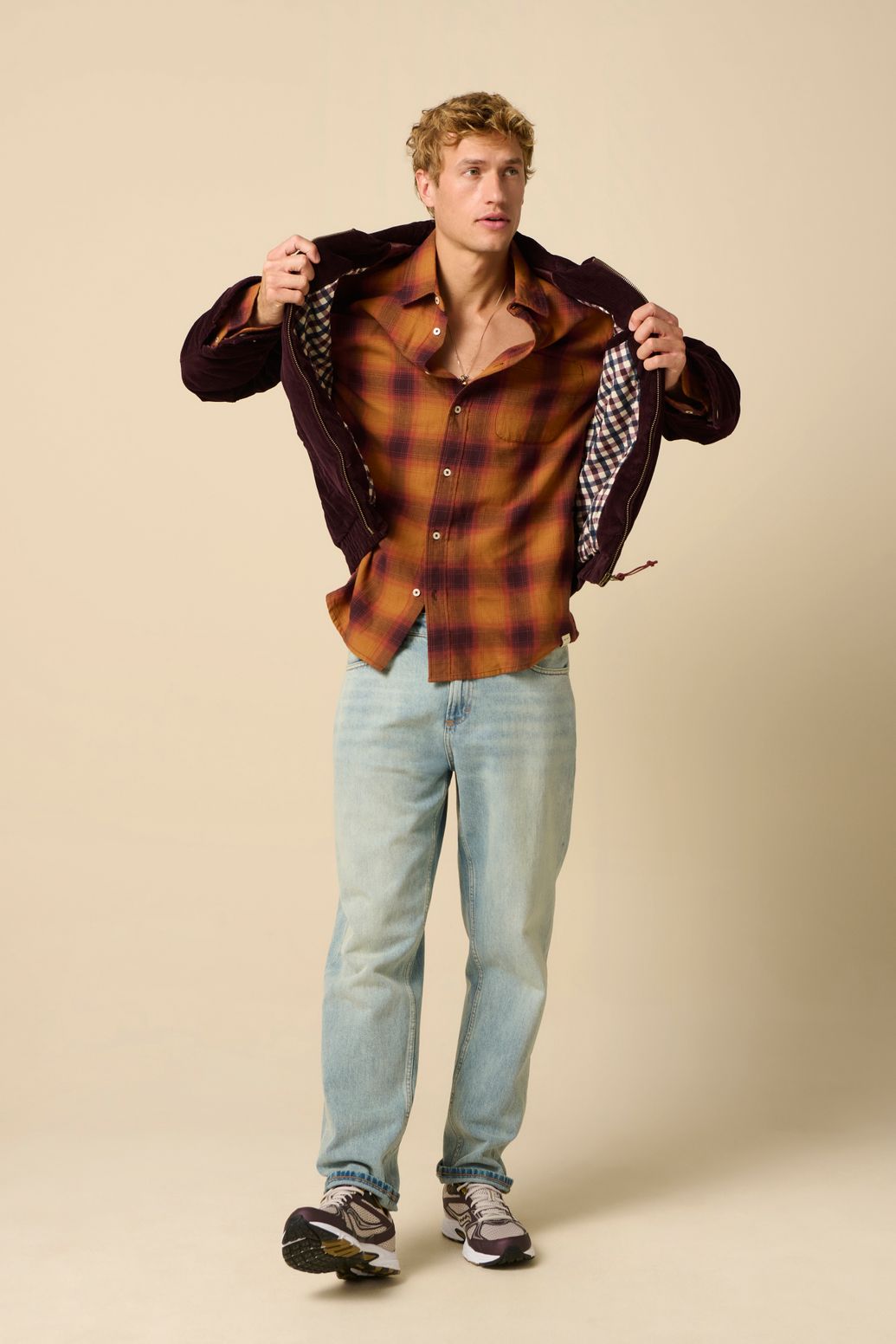 Chemise à carreaux - marron