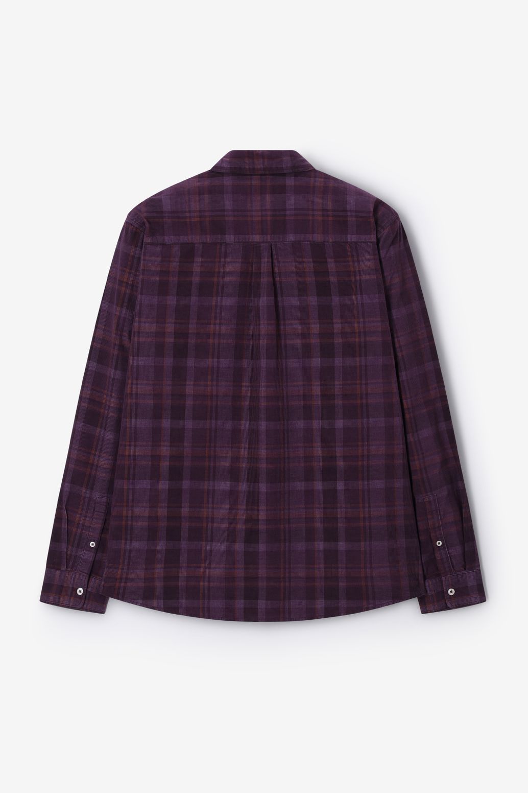 Chemise à carreaux en velours côtelé - violet foncé