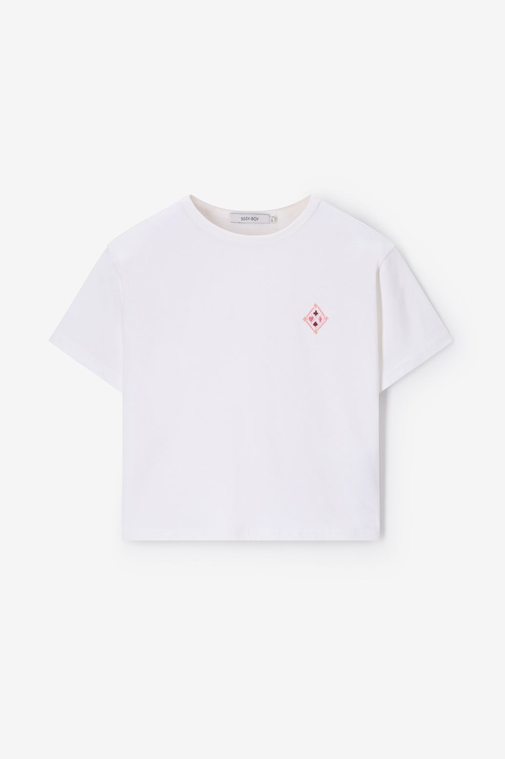 T-shirt avec broderie - blanc