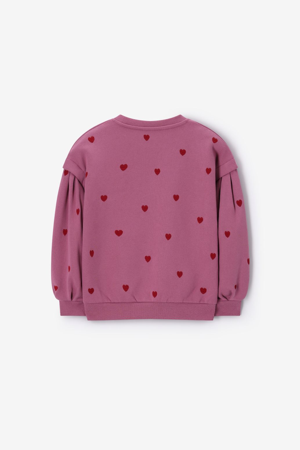 Paarse sweater met hartjes