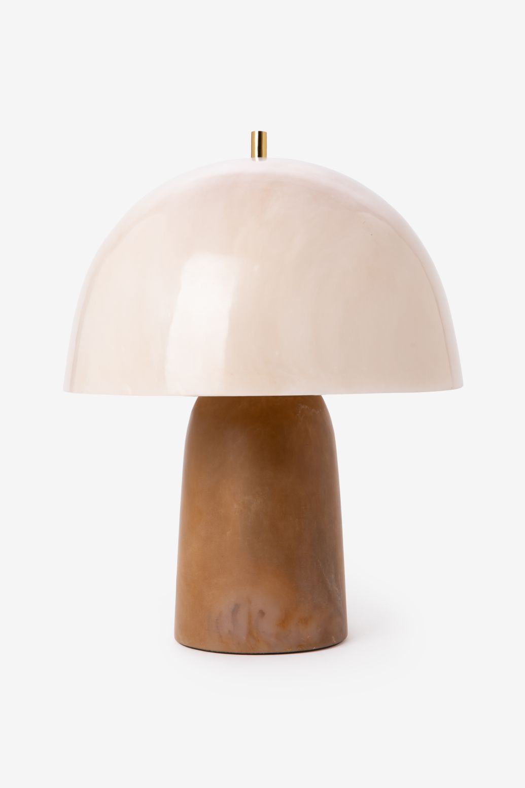 Lampe à poser en résine - marron clair