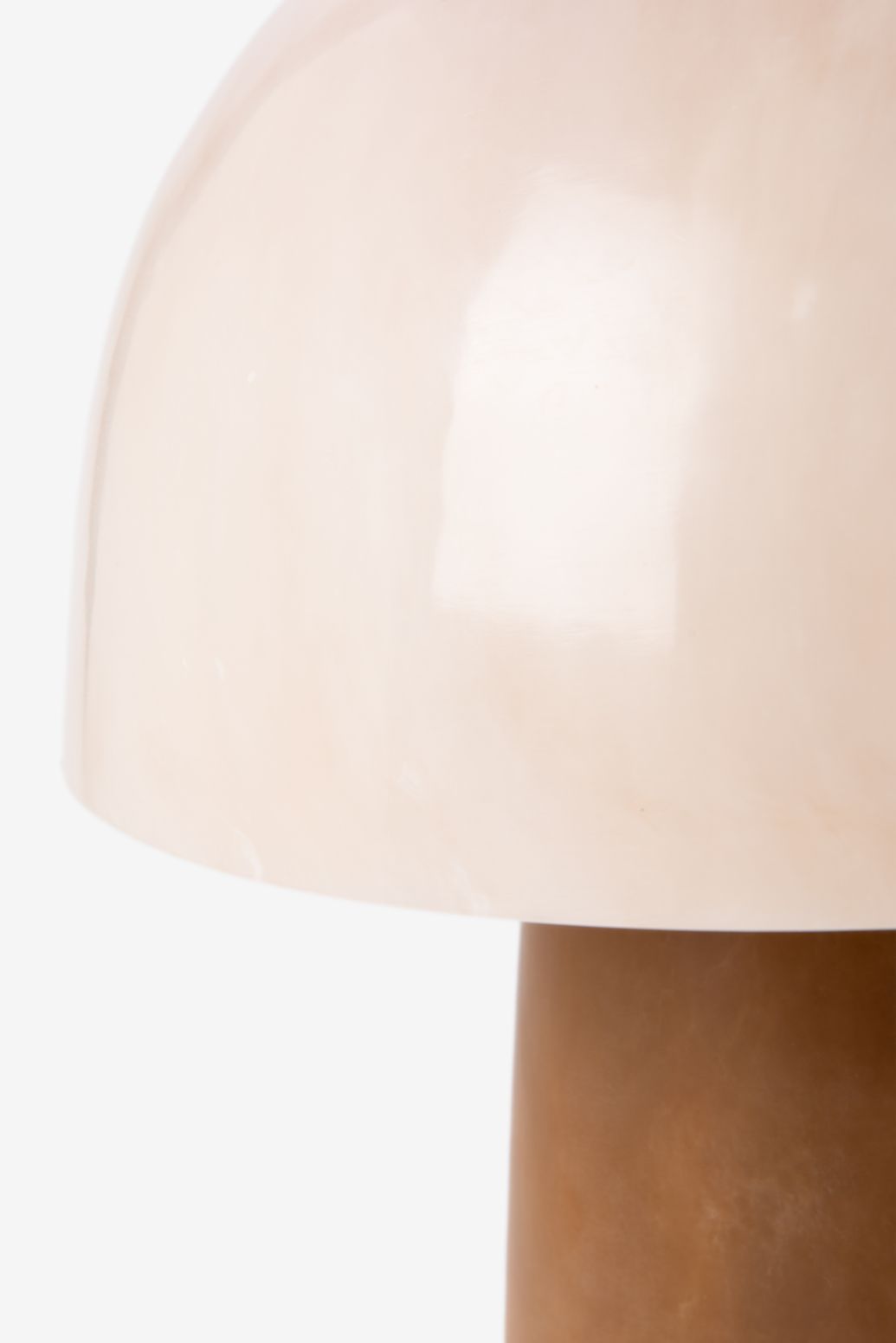 Lampe à poser en résine - marron clair