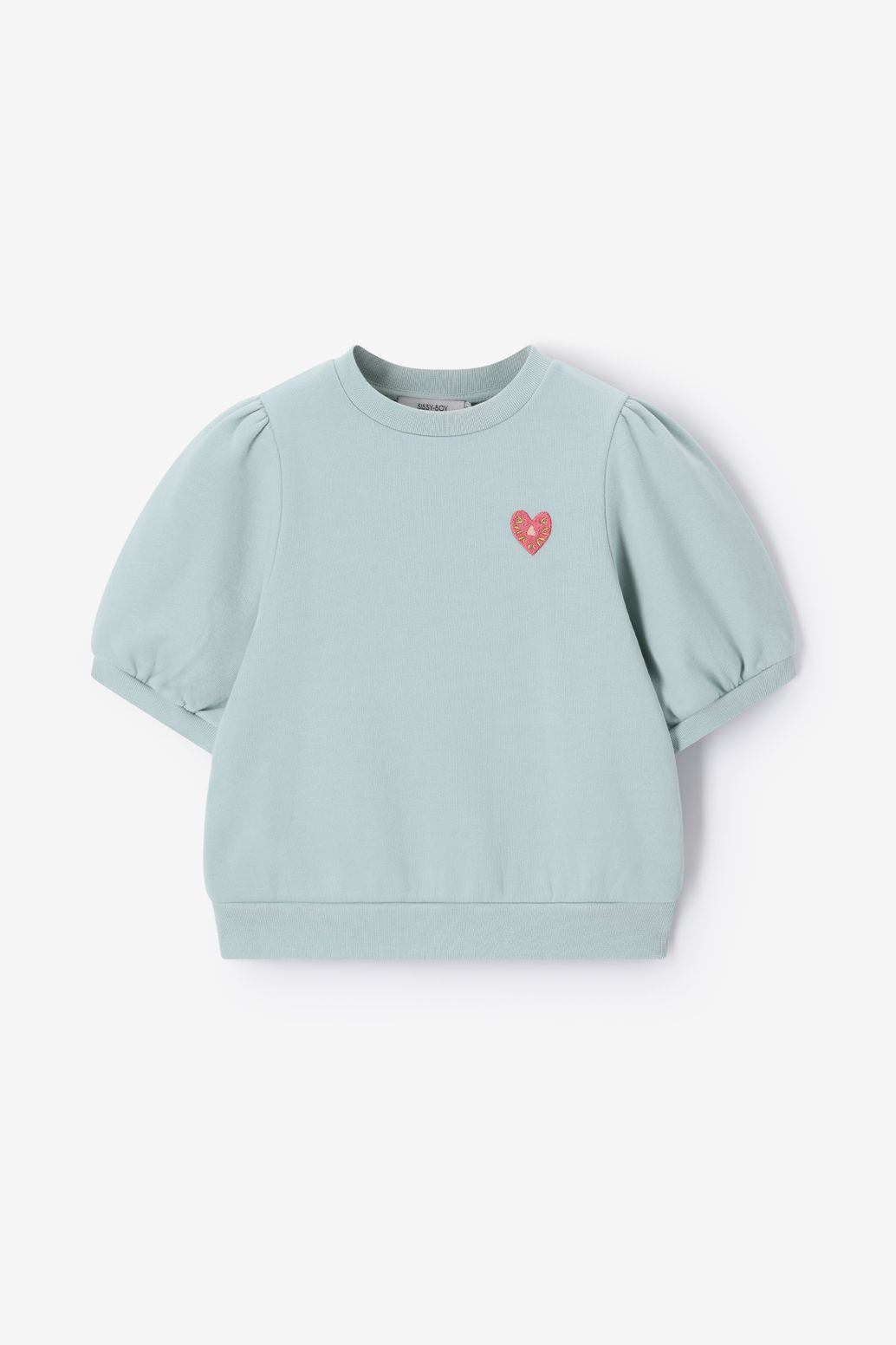 Lichtgroene sweater met pofmouwen