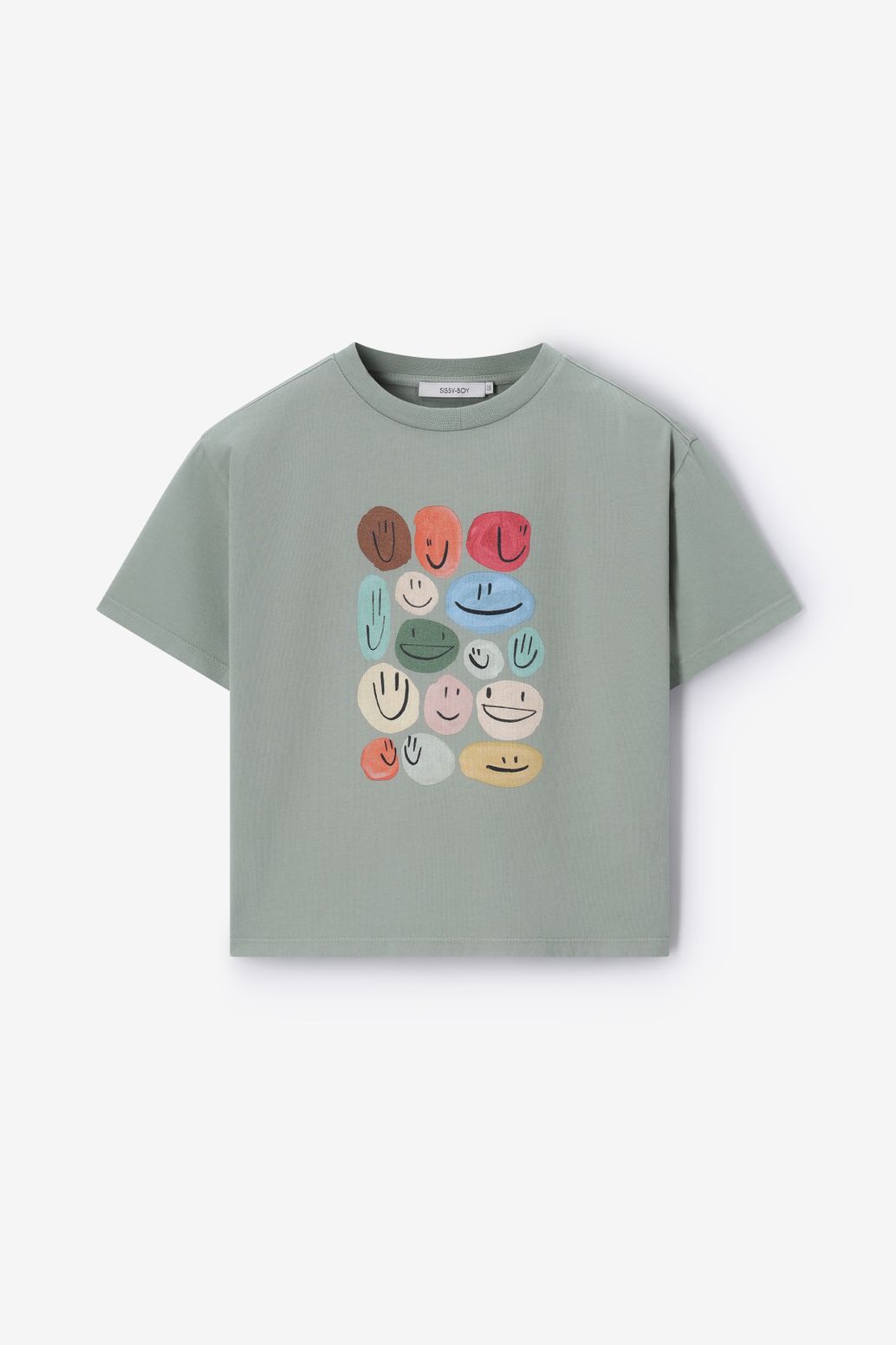 T-shirt avec smileys - vert clair