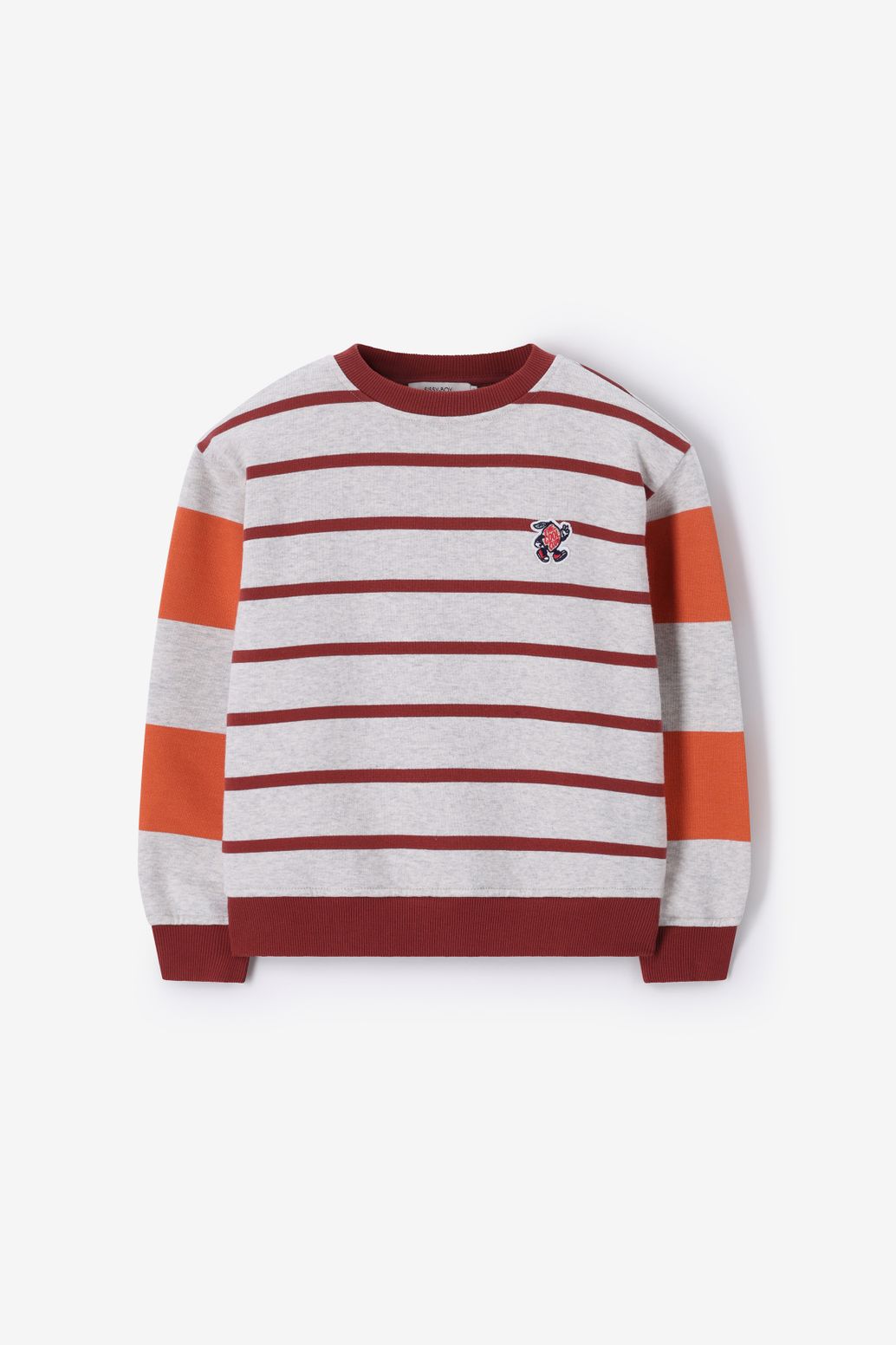 Grijze sweater met strepen