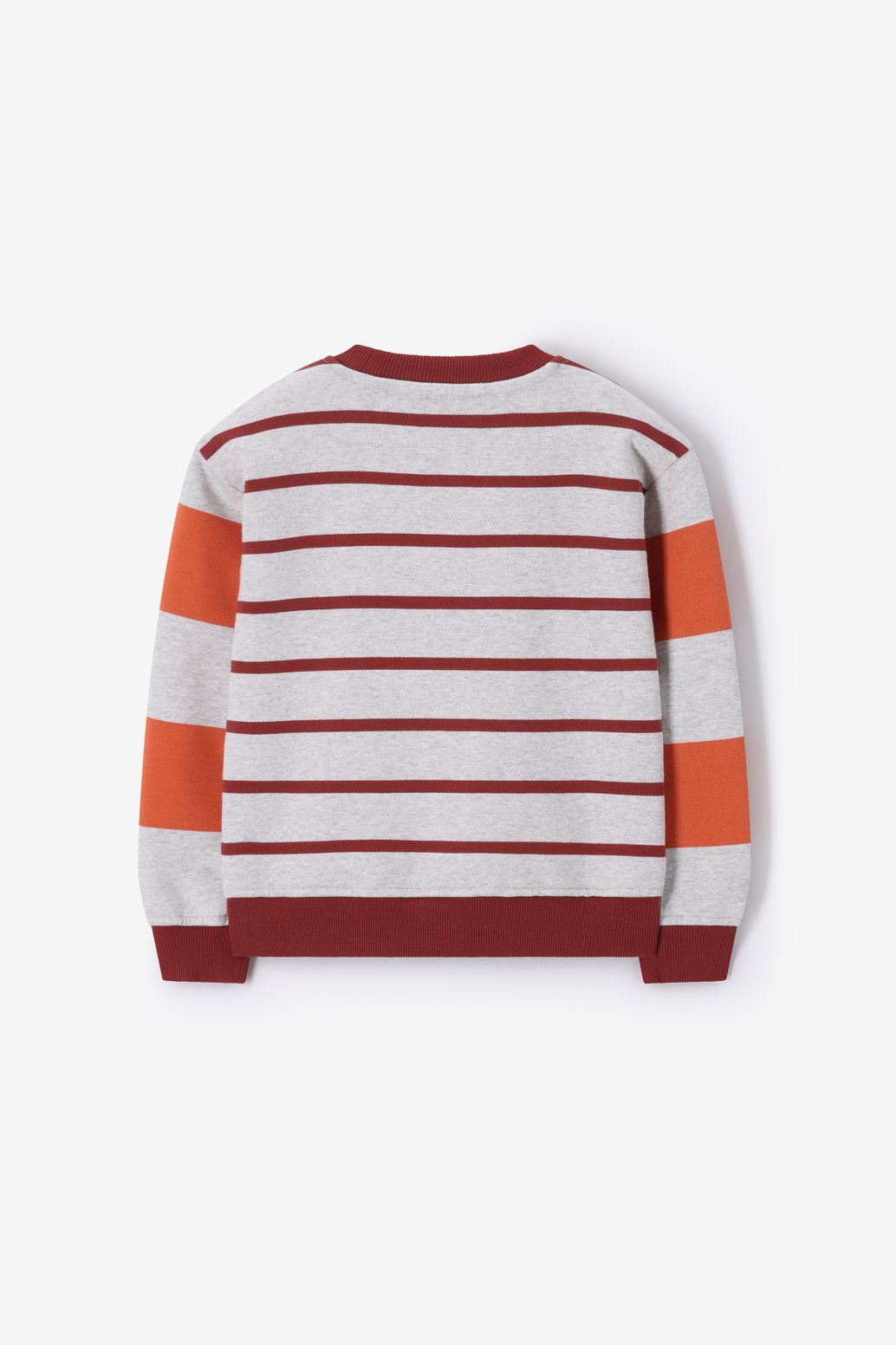 Grijze sweater met strepen