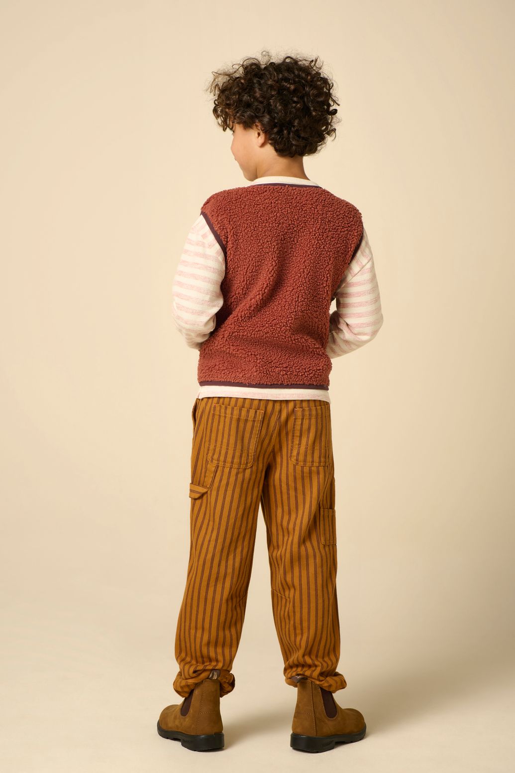 Oranje longsleeve met strepen