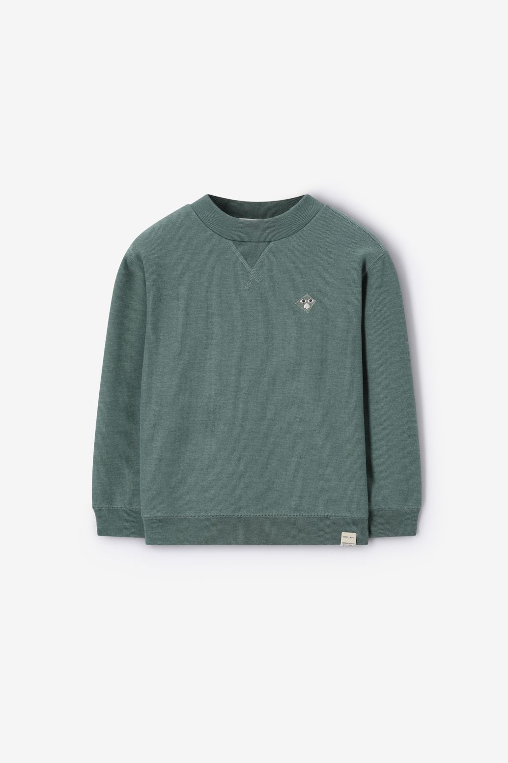 Sweat avec broderies - vert foncé