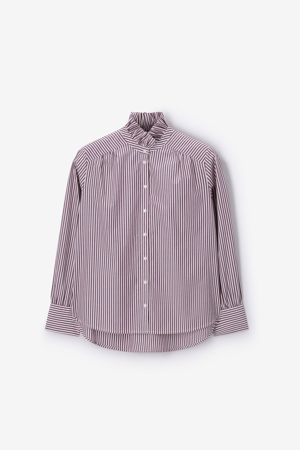 Donkerrode gestreepte blouse