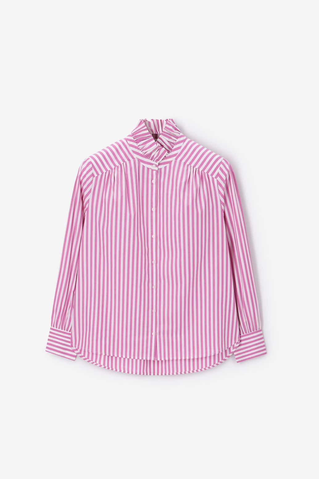 Roze gestreepte blouse