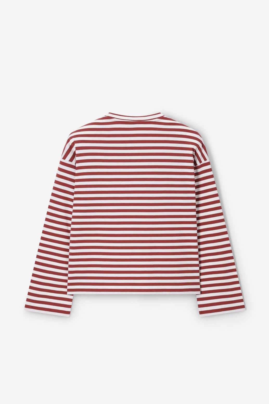 T-shirt rayé - rouge foncé