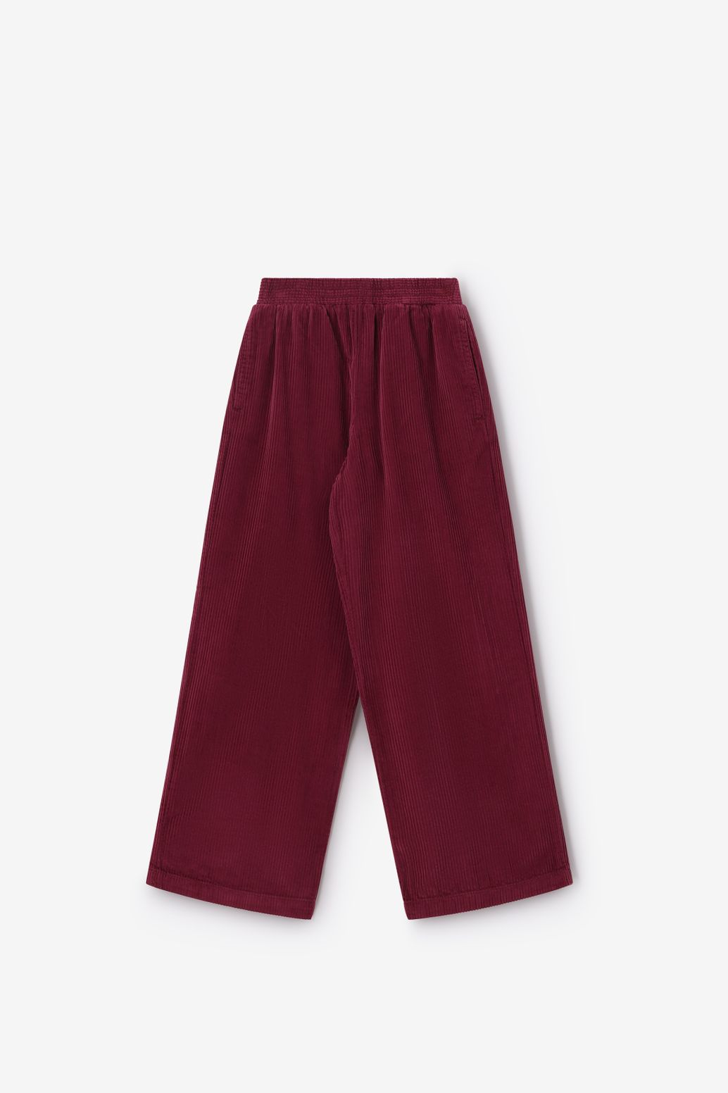Donkerrode corduroy broek
