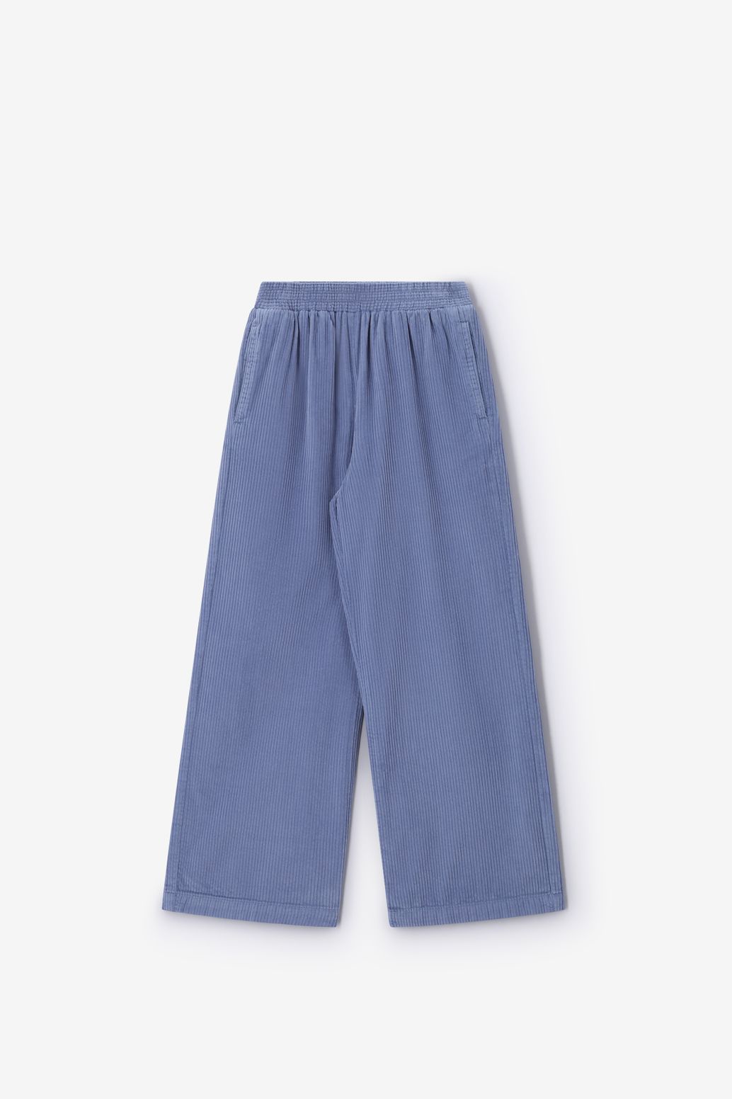 Blauwe corduroy broek