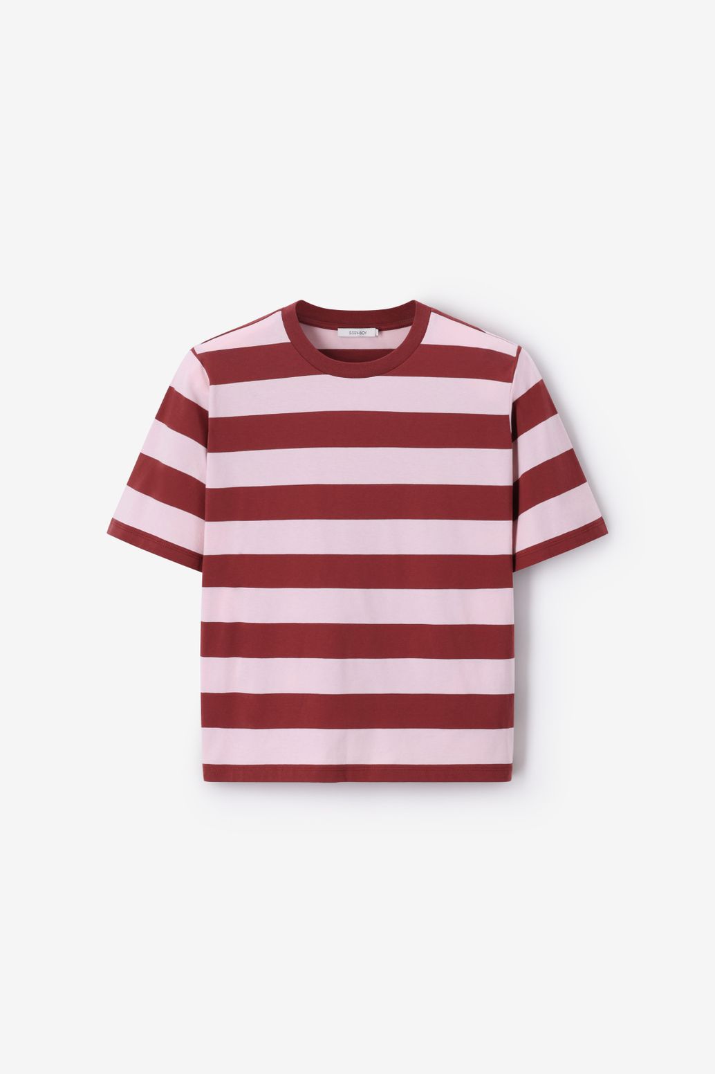 T-shirt rayé - rouge foncé