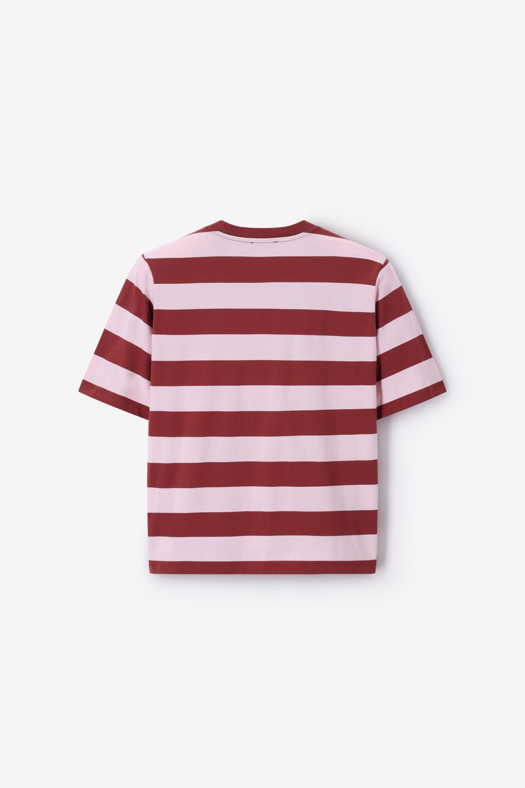 Gestreiftes T-Shirt - dunkelrot