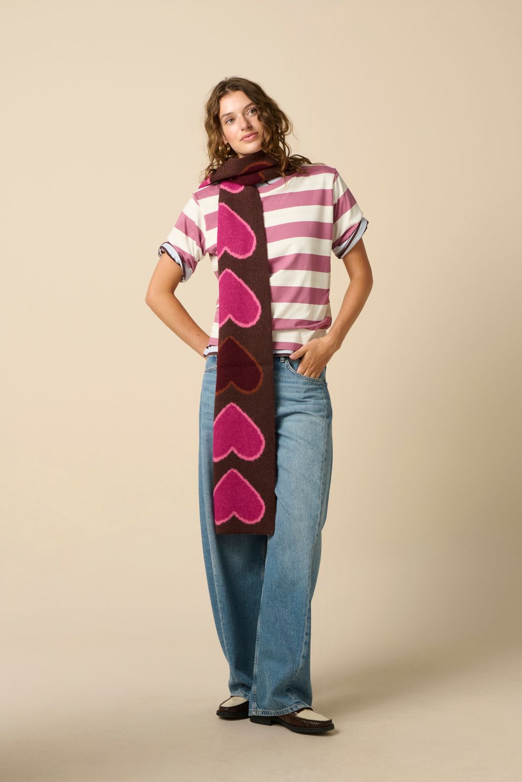 Gestreiftes T-Shirt - lila