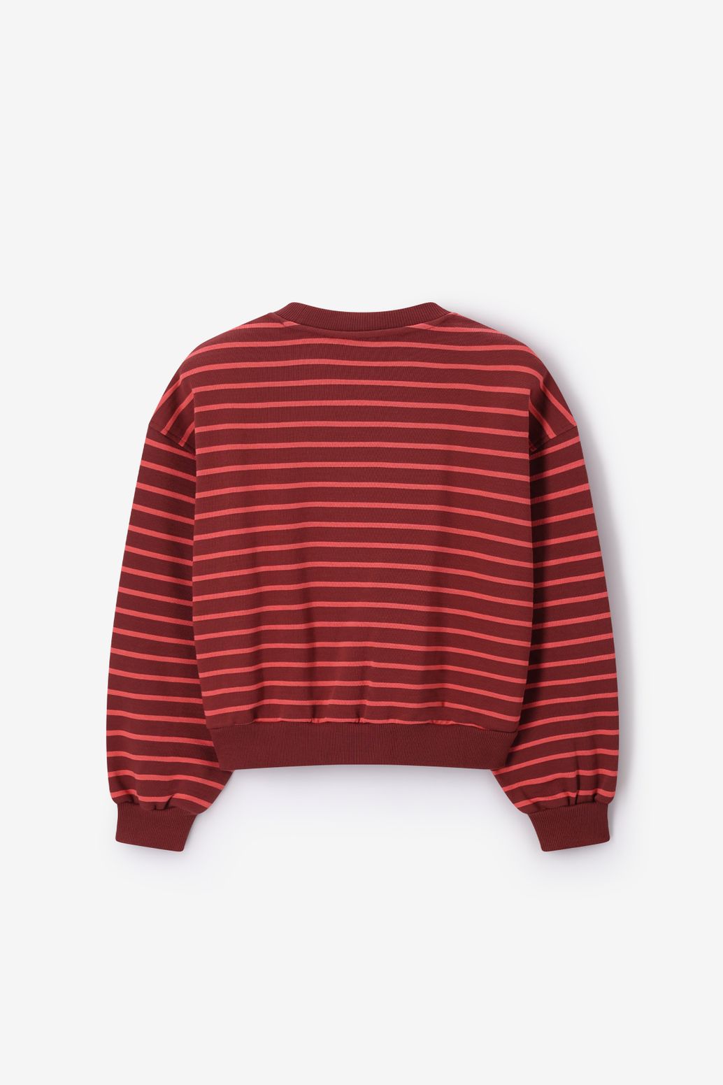 Donkerrode gestreepte sweater
