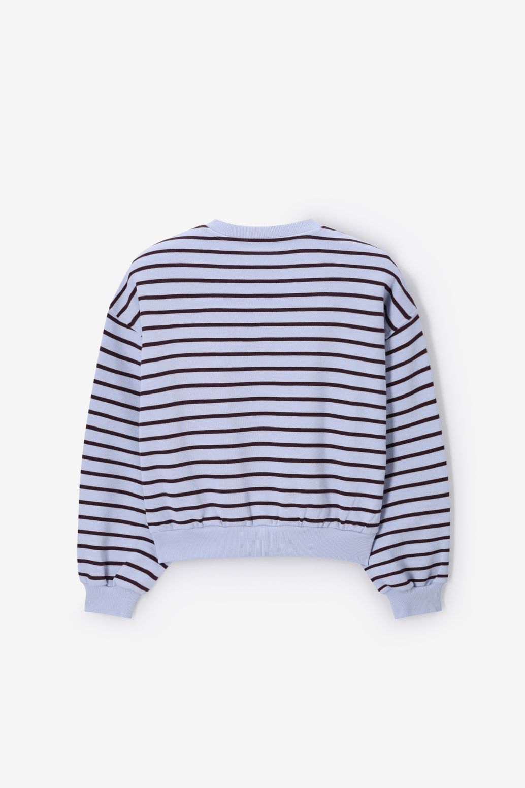 Gestreifter Sweater - hellblau