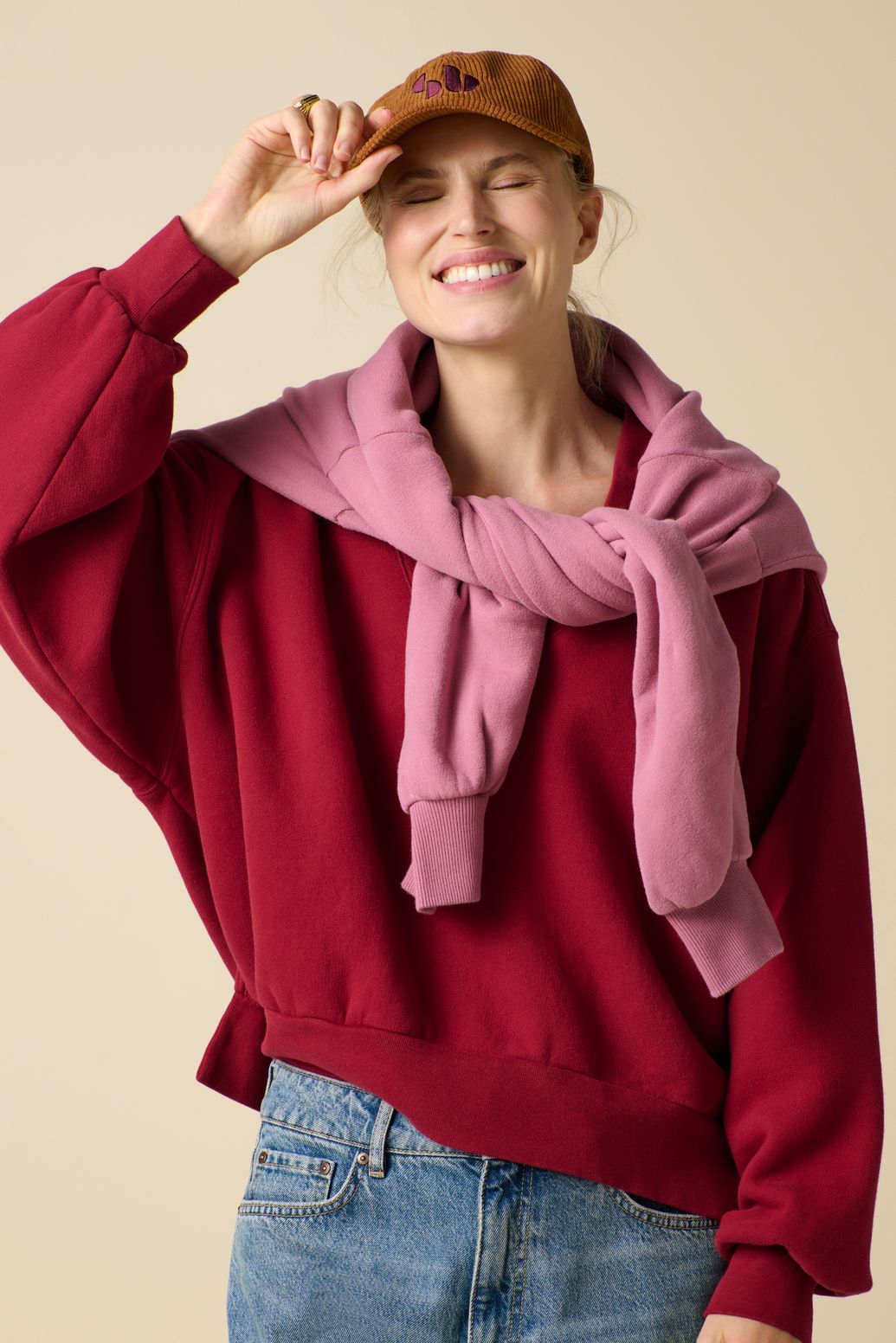 Oversize-Sweater - rot