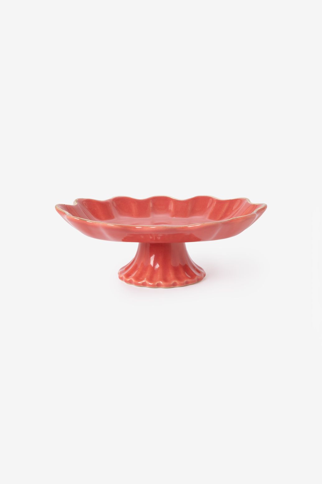 Porte-savon émaillé sur pied - rose foncé
