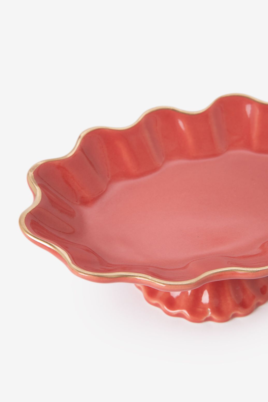 Donkerroze glazed verhoogd zeepbakje