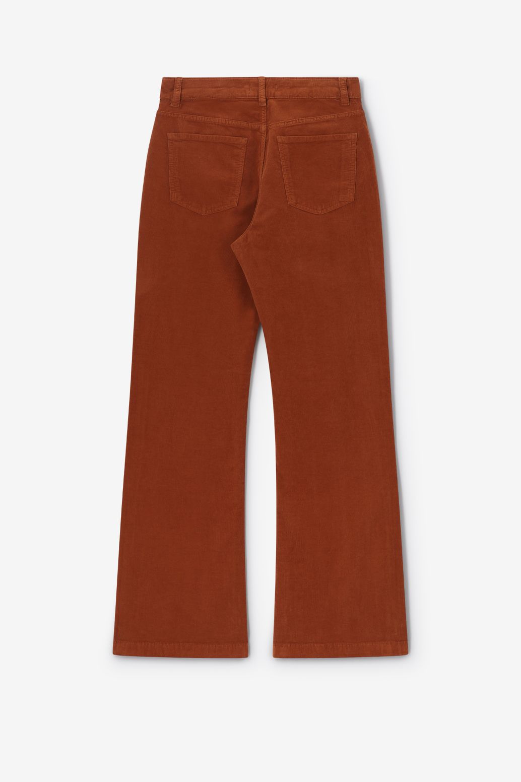 Bruine hight waist corduroy flaired broek