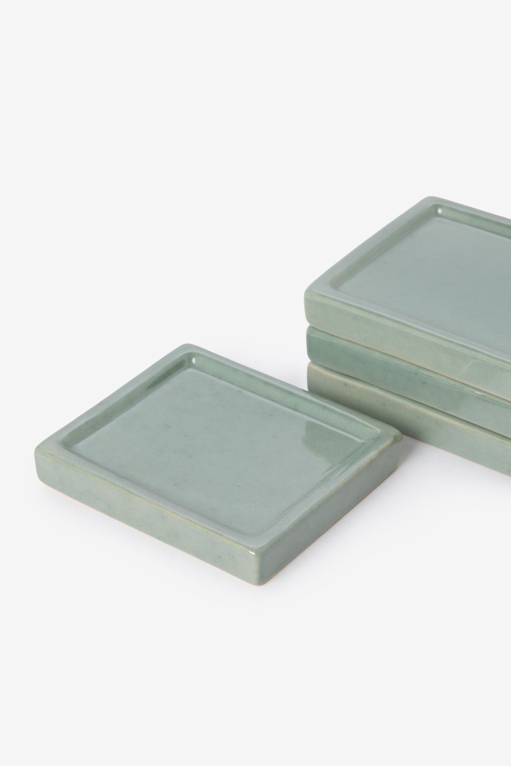 Groene glazed schaaltjes