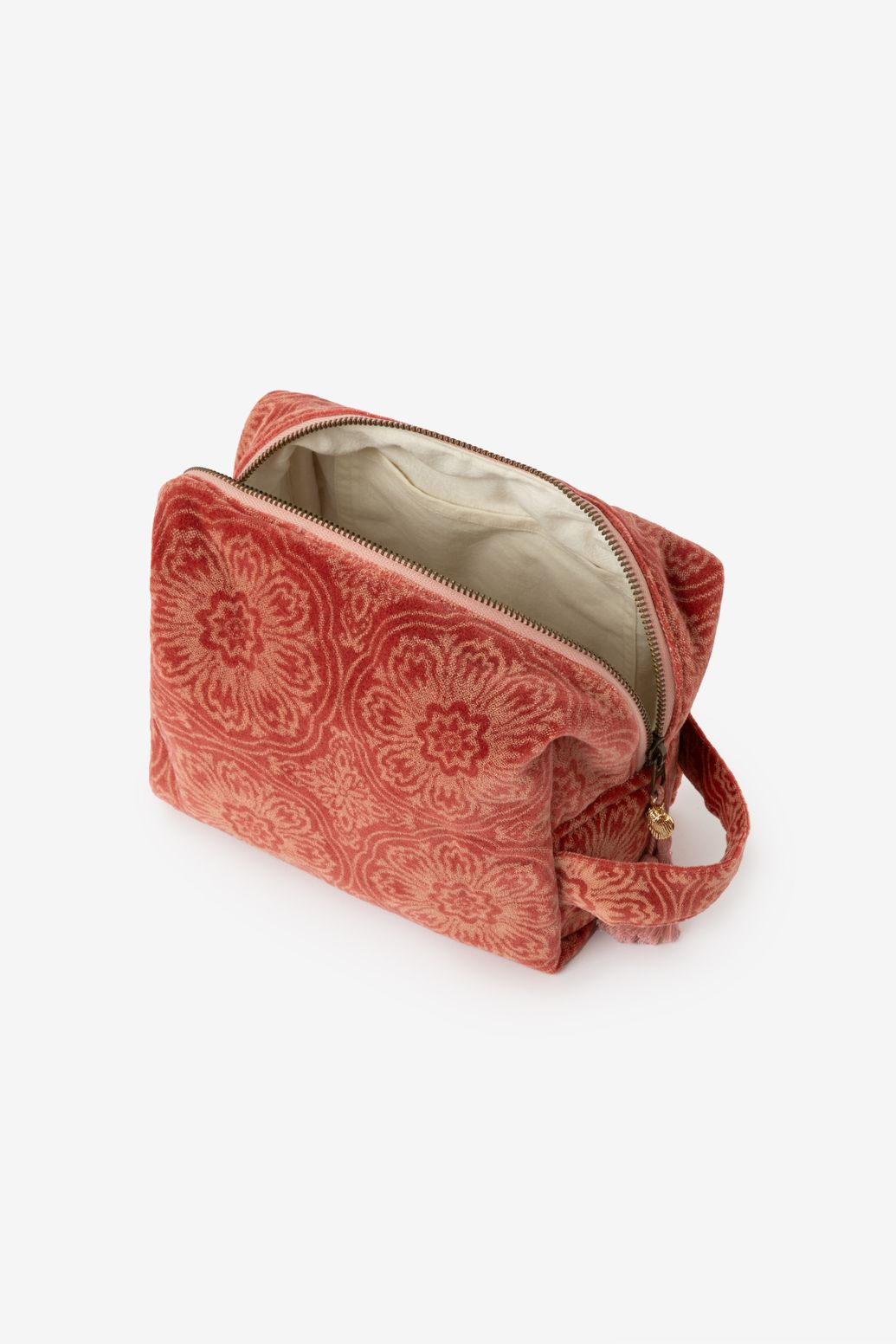 Trousse de toilette en velours - rose