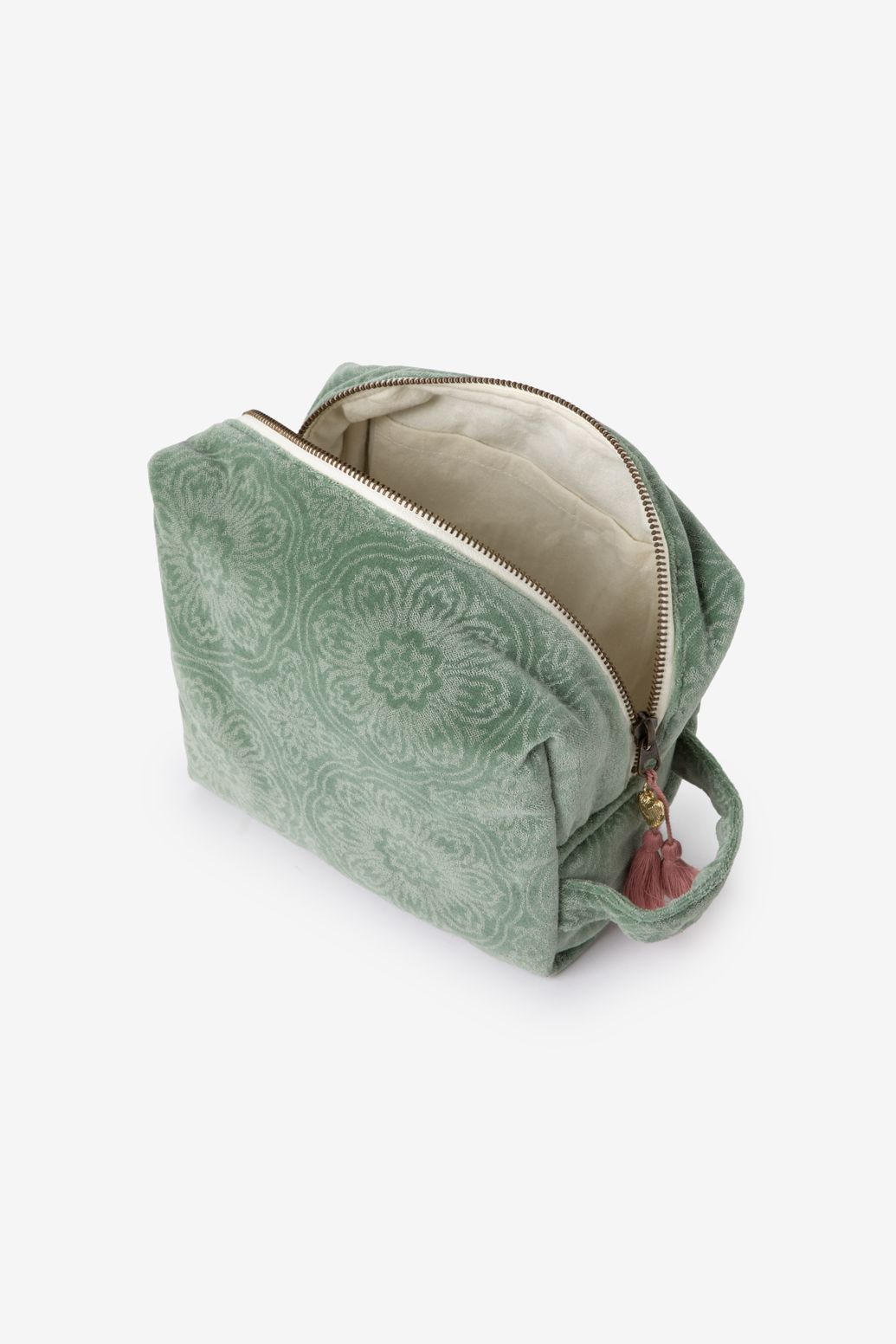 Trousse de toilette en velours - vert