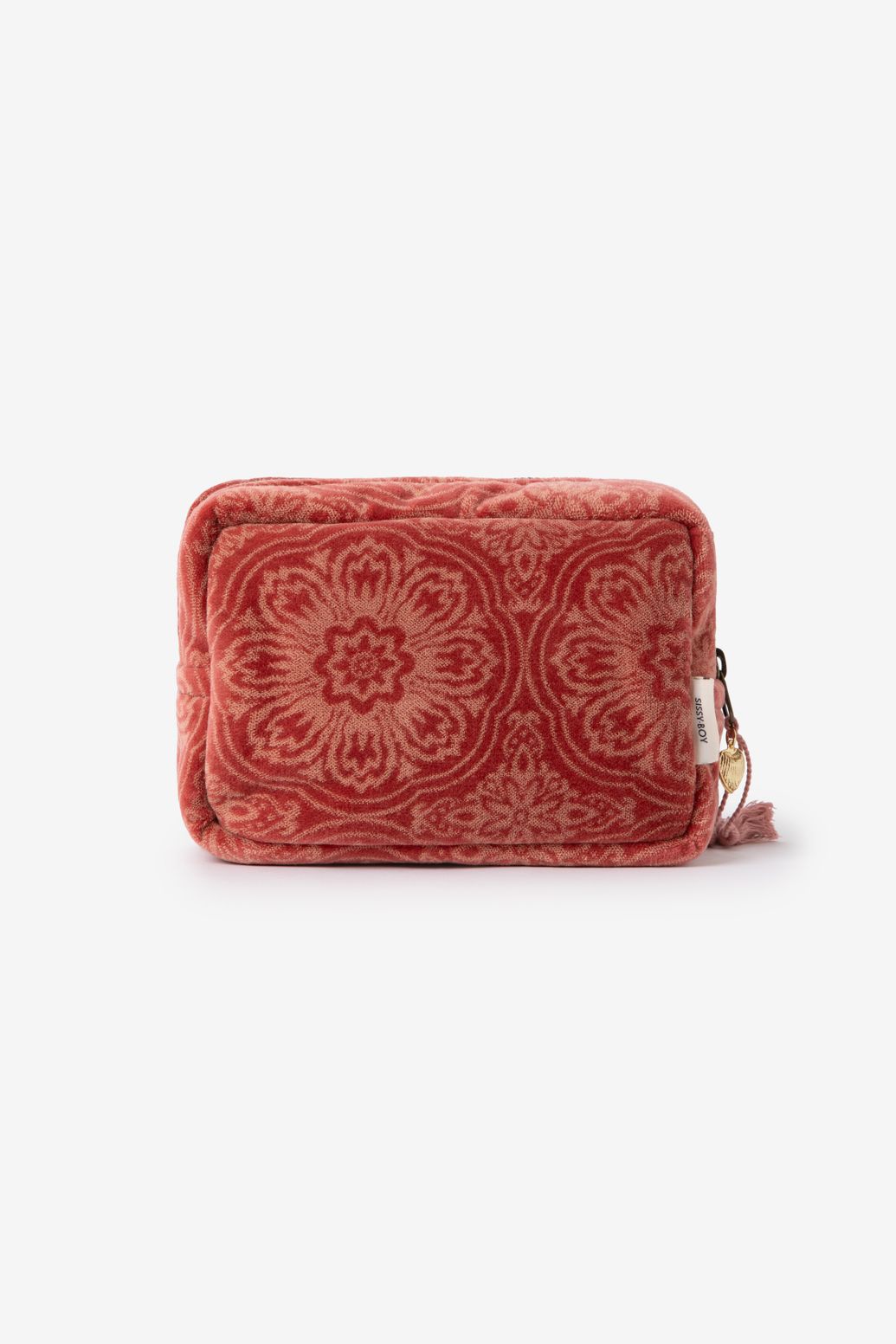 Trousse maquillage en velours - rose