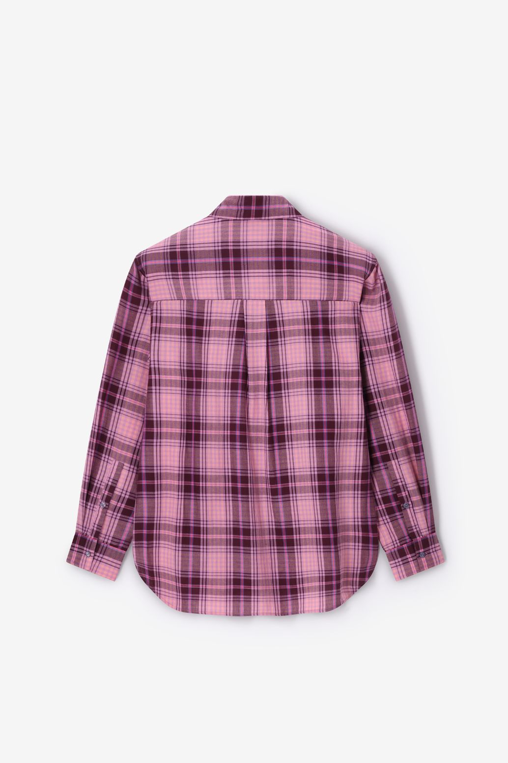 Paars geruite blouse