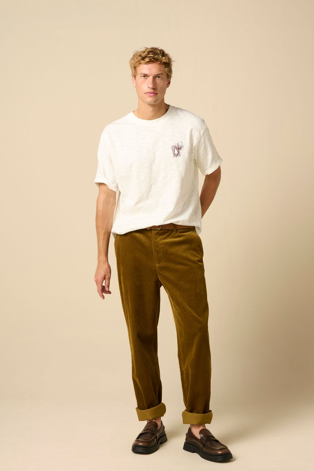 Cordhose - dunkelgrün
