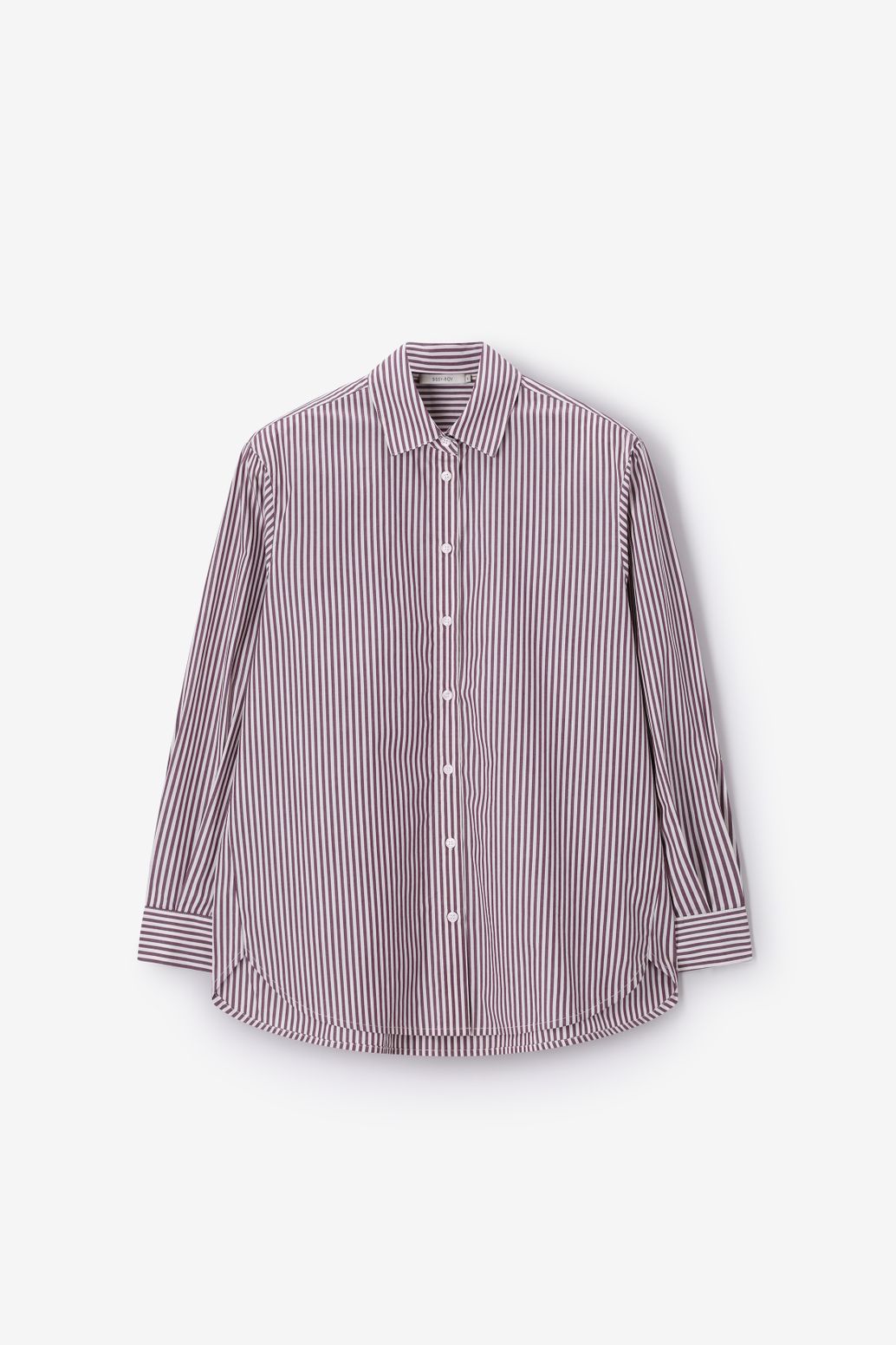 Donkerrode gestreepte blouse