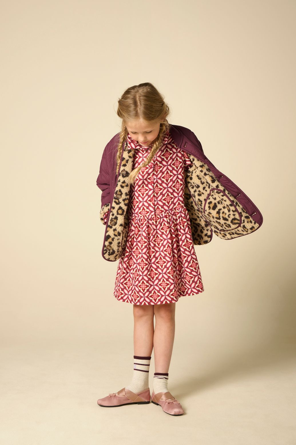 Robe avec imprimé - rouge
