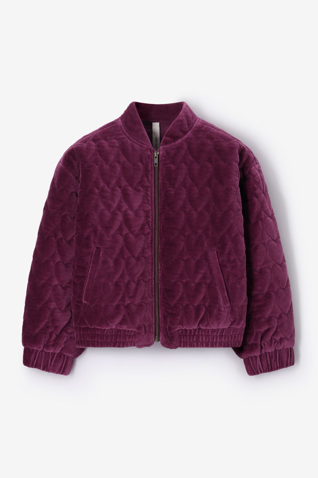 Donkerpaars velvet bomber jack