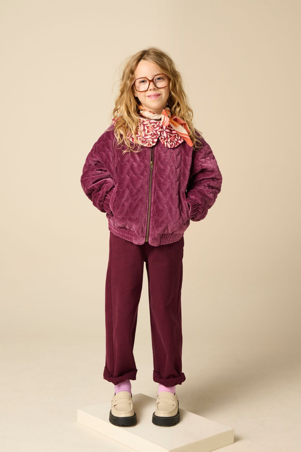 Bomberjacke aus Samt - lila