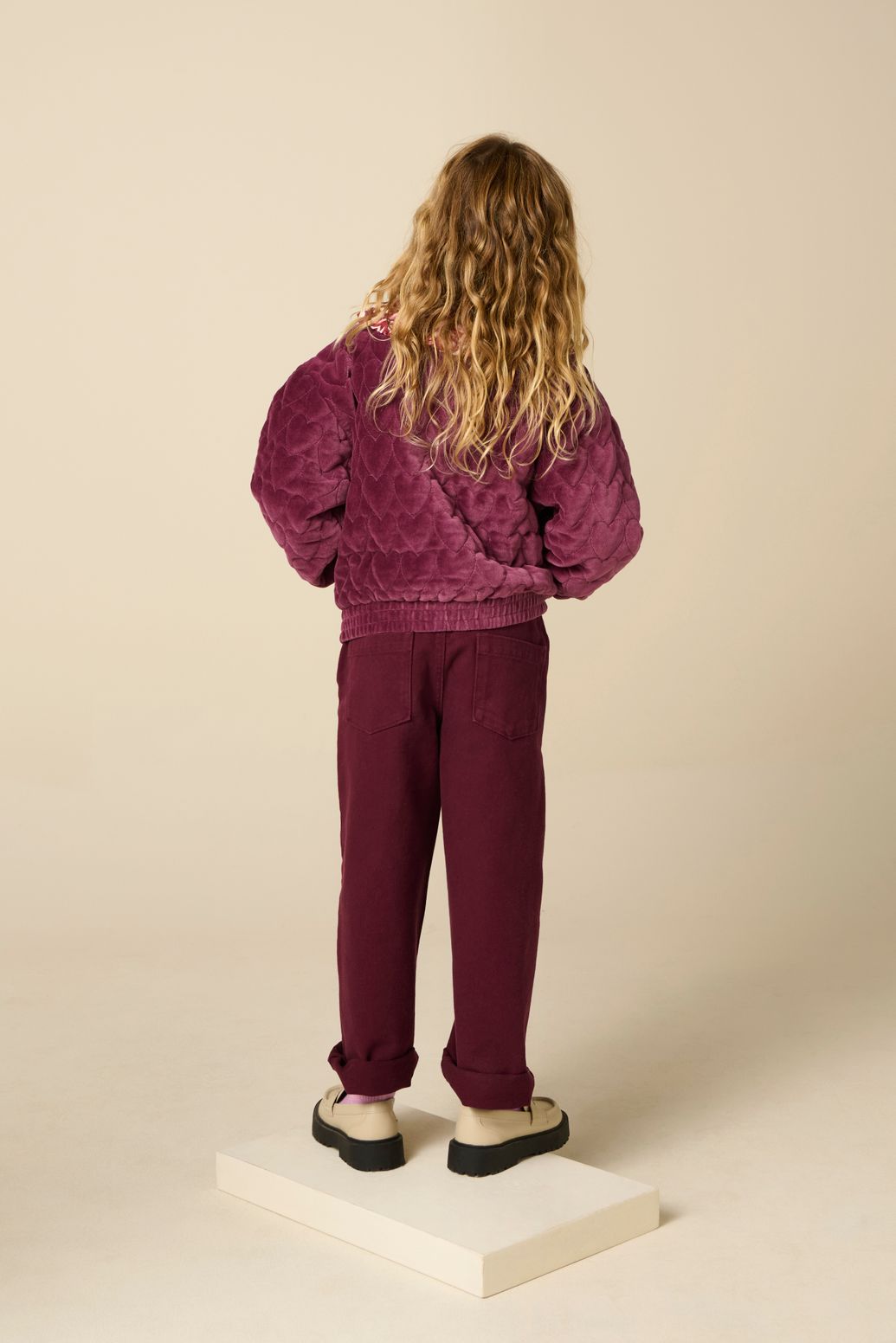 Bomberjacke aus Samt - lila