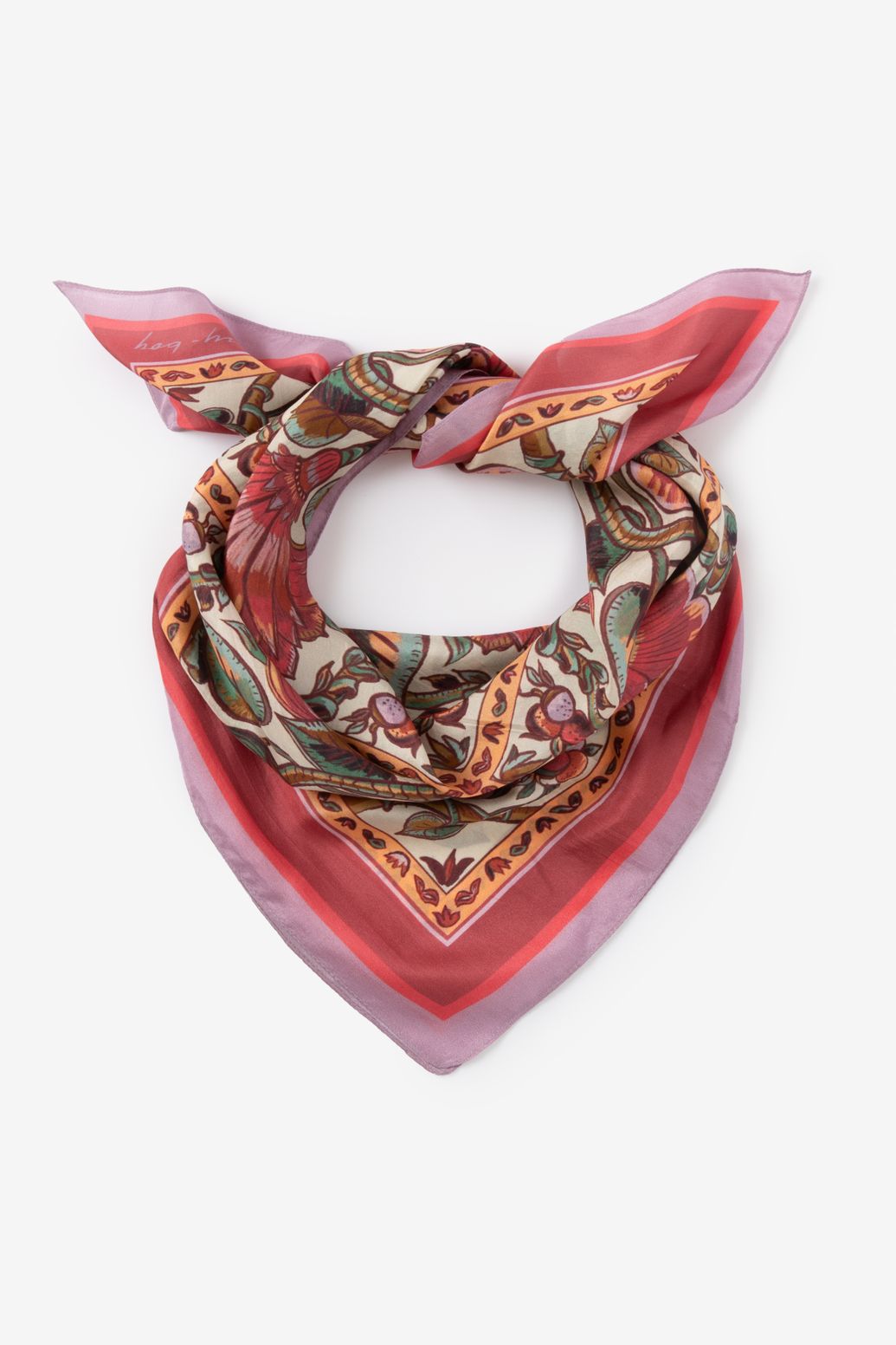 Tuch mit Blumenmuster - rot