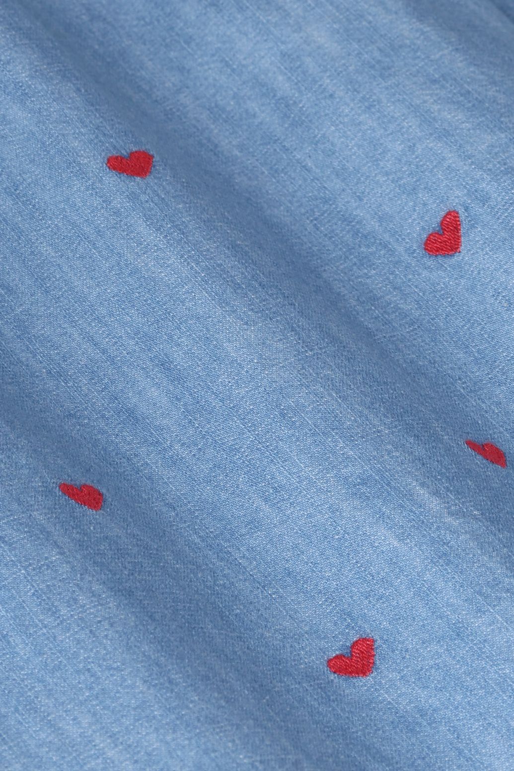 Jeansrock mit Herzstickerei - blau