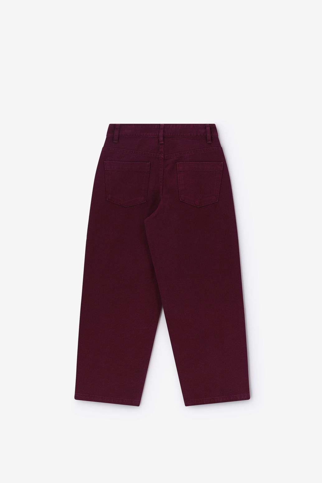 Barrel Jeans mit hoher Taille - dunkelrot
