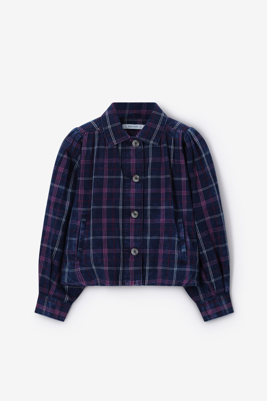 Donkerblauw geruit jack