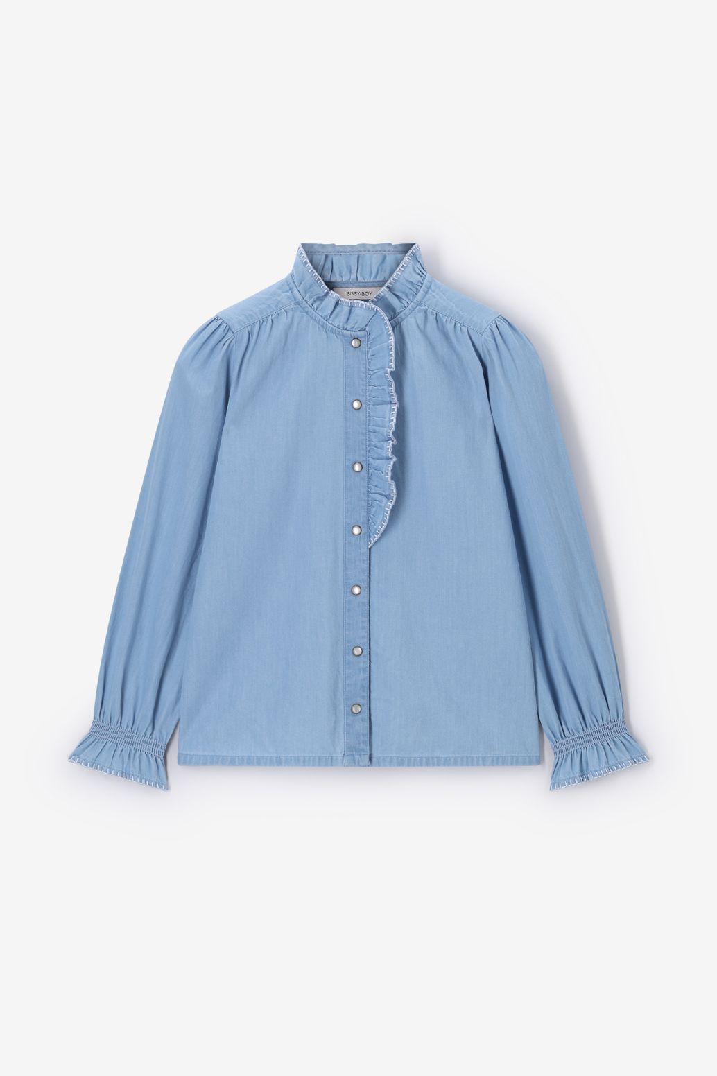 Jeansbluse - hellblau